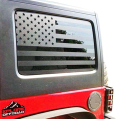 Jeep Wrangler | Precut American Flag Window Decals | 2007-2017 (4 Door) - XPLORE OFFROAD®