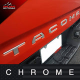 Toyota Tacoma | Tailgate Letter Insert Emblems | 2016 - 2019 (Chrome)