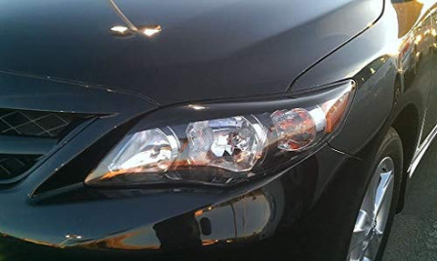 XPLORE OFFROAD® - Corolla Headlight Accent Decals | Gloss Black | Precut to fit Toyota Corolla 2011-2013
