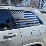 XPLORE OFFROAD - American Flag Window Decals Precut to Fit Jeep Grand Cherokee 2011-2022 | Matte Black