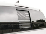Tacoma American Flag Middle Window Decals | 2016-2020 | Matte Black