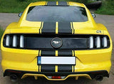 XPLORE OFFROAD - Double Racing Stripe Decal | Universal 17" Wide Full Body Hood to Trunk Vinyl Rally Sticker | Cars, Trucks, SUVs | Gloss Black