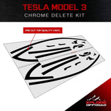 Tesla Model 3 | Chrome Delete Kit | 2017-2019 (Gloss Black)