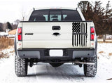 Universal Vertical Distressed American Flag Tailgate Decal For Pickups