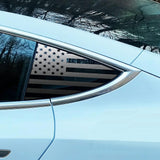 Tesla Model 3 | Precut American Flag Window Decals | Both Sides