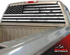 American Flag Window Decal for Pickup Trucks (Distressed)