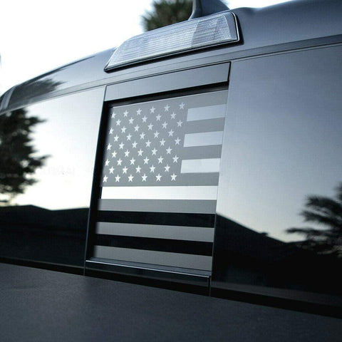 Toyota Tacoma Rear Middle Window American Flag Vinyl Decal