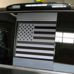 Nissan Titan 2013 - 2022 Rear Middle Window American Flag Decal Graphic Vinyl | Precut & Free Tools