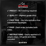 Honda Civic 2016-2022 Side Marker Reflector Overlay Kit | Precut Vinyl Tint | Dark Smoke
