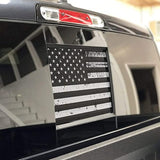 Truck Middle Window American Flag See Through  (15" X 12")