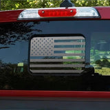 XPLORE OFFROAD - Fits Ford Ranger 2019-2022 American Flag Middle Window Decals | Matte Black | Precut & Free Tools
