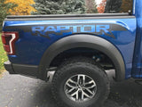 F150 Raptor Logo Decals For Truck Side Bed | Both Sides | Gloss Black | Fits F150 F250 F350+ | 2017-2019