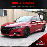 Honda Accord Sedan | Precut Front Grill Chrome Delete Blackout Wrap Kit | 2016-2017