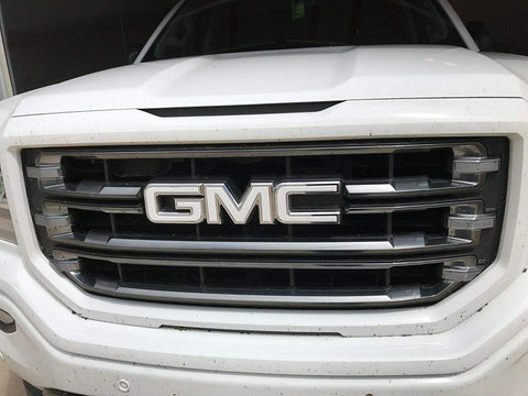 GMC Emblem Overlay Decals for Sierra 2014 - 2018 | Front & Rear | Gloss White