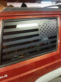 XPLORE OFFROAD - American Flag Window Decals Precut to Fit Jeep Cherokee XJ 1984-2001 | Matte Black