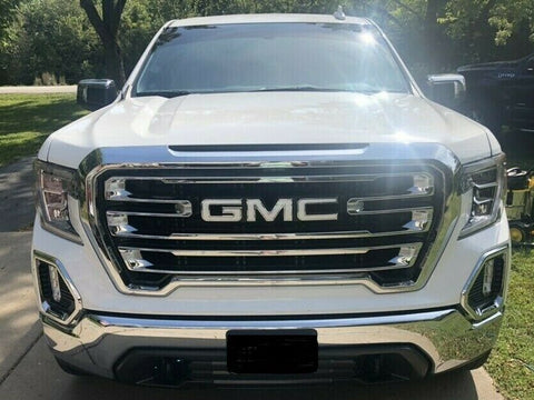 GMC Sierra Emblem Overlay Decals fits 2019 - 2021 | Front & Rear | Gloss White